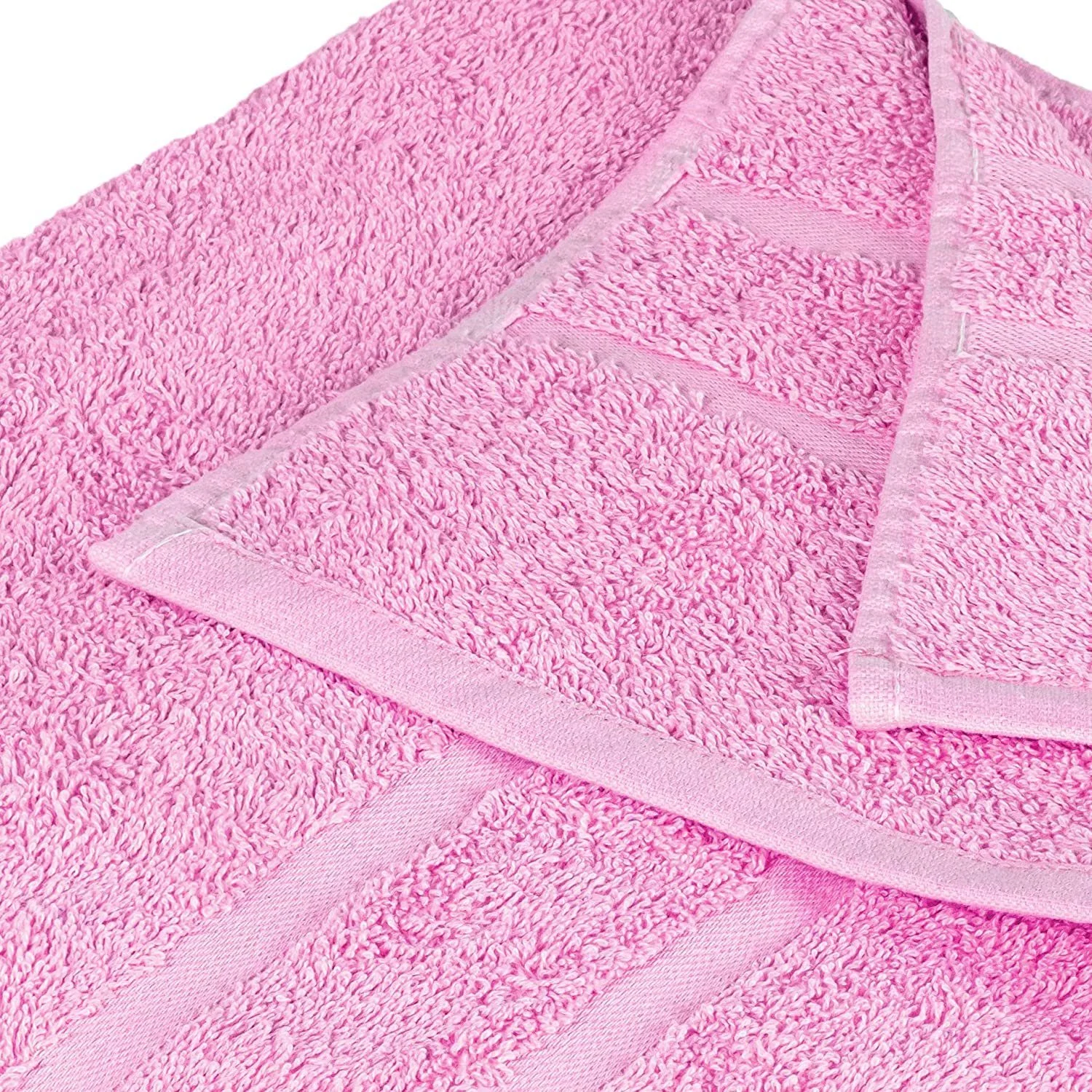 STICKANDSHINE Frottee-Handtücher – Rosa, 100% Baumwolle, 500 g/m²